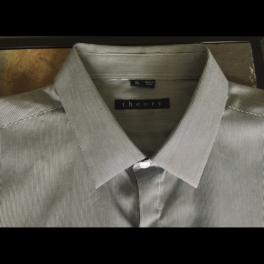 Theory Luxury Shirt XL Unique Hand Stitched